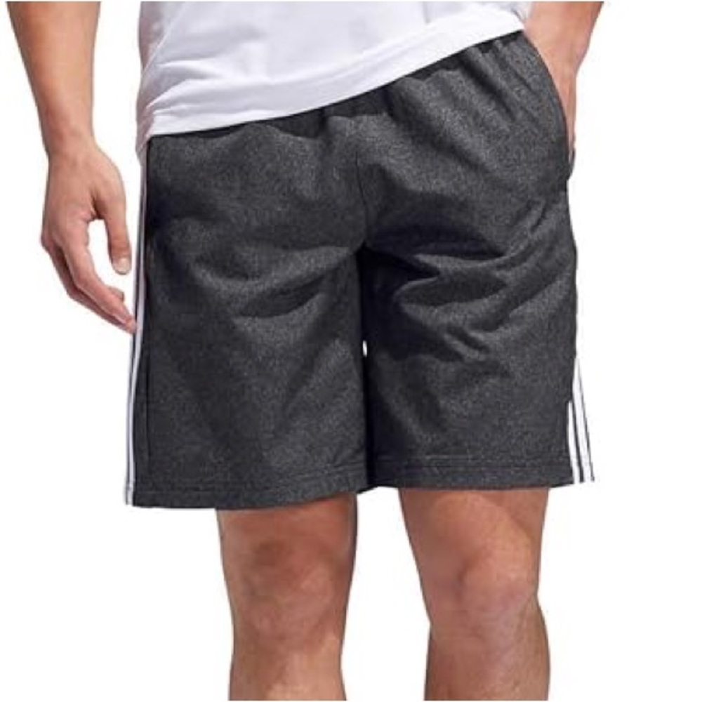 Mens Adidas Climalite Grey Crosshatch Athletic Shorts